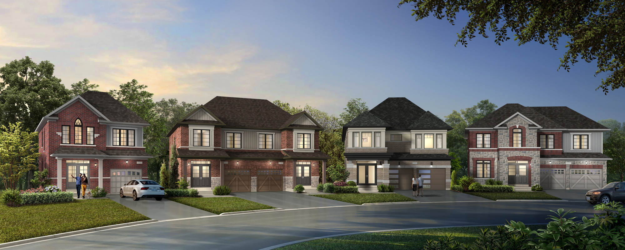 Caledon Trails community streetscape rendering