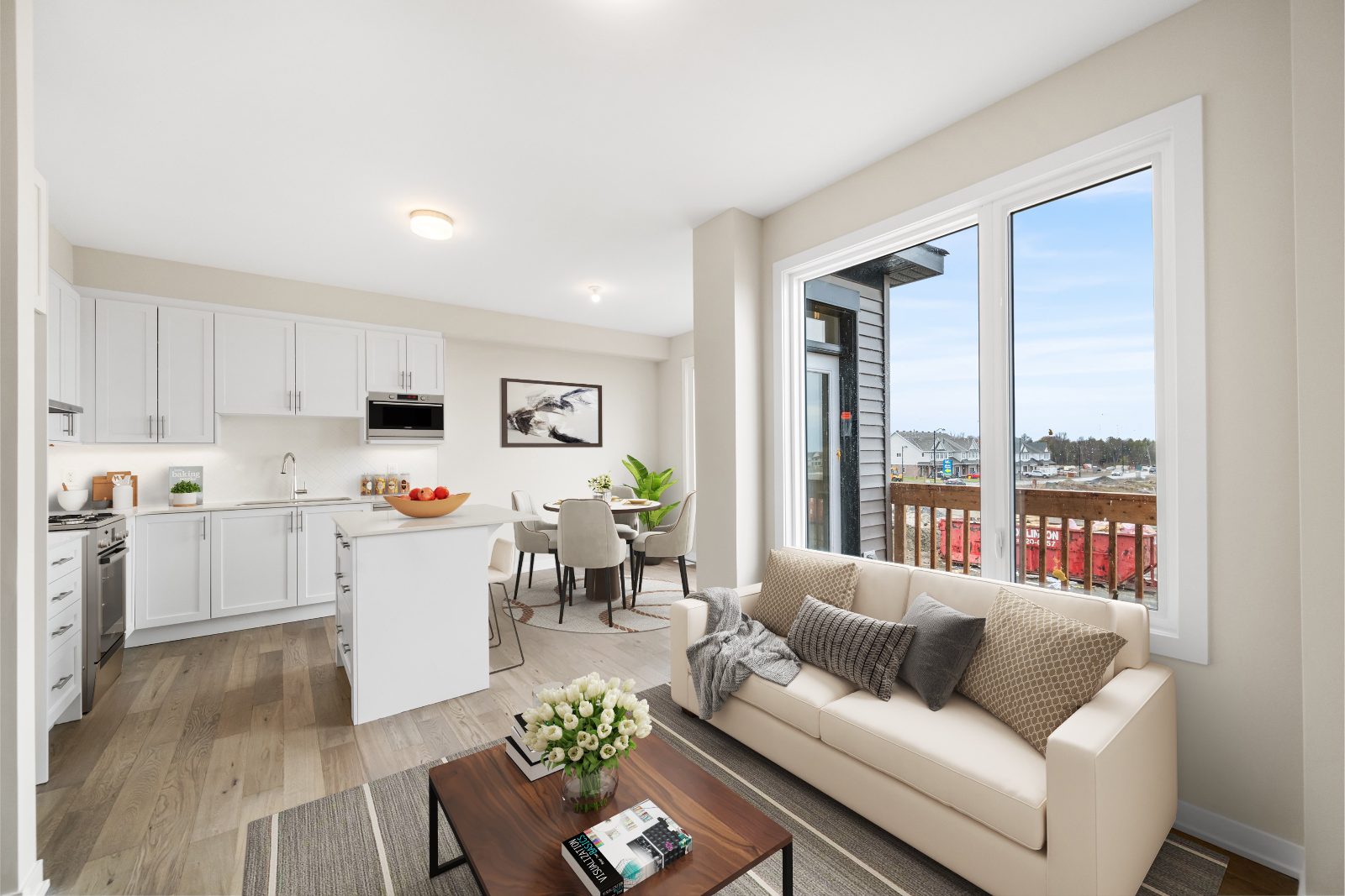 Chef-centre kitchen with white cabinetry and island