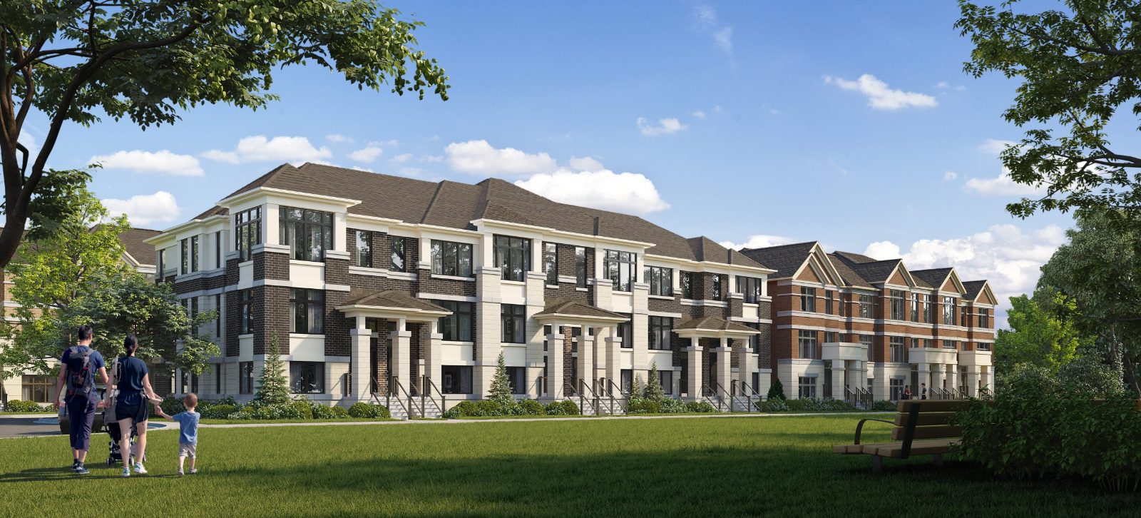 Artist's concept rendering of Ivylea freehold townhomes in north Richmond Hill