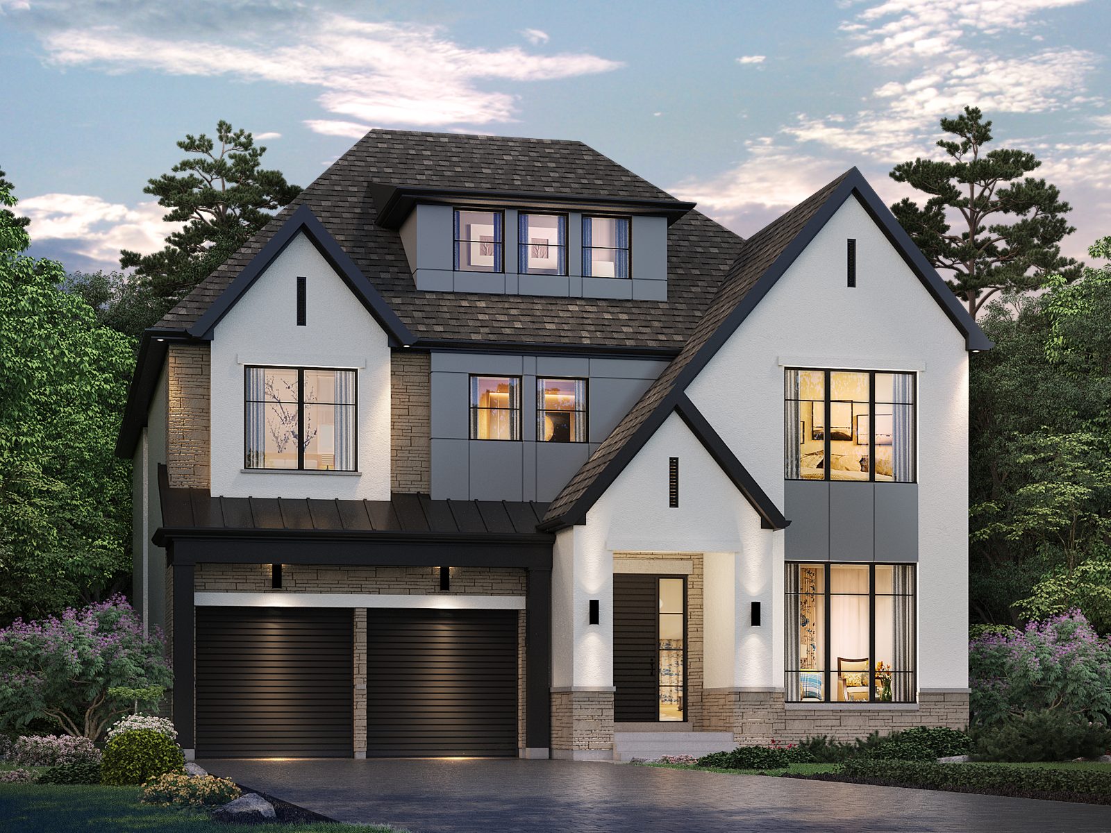 Rendering of the Haven model with loft, 5000 Wellness Collection