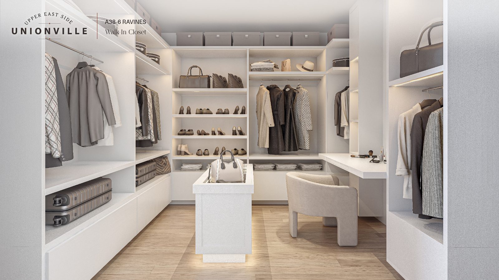 Ravines boutique-style walk-in closet