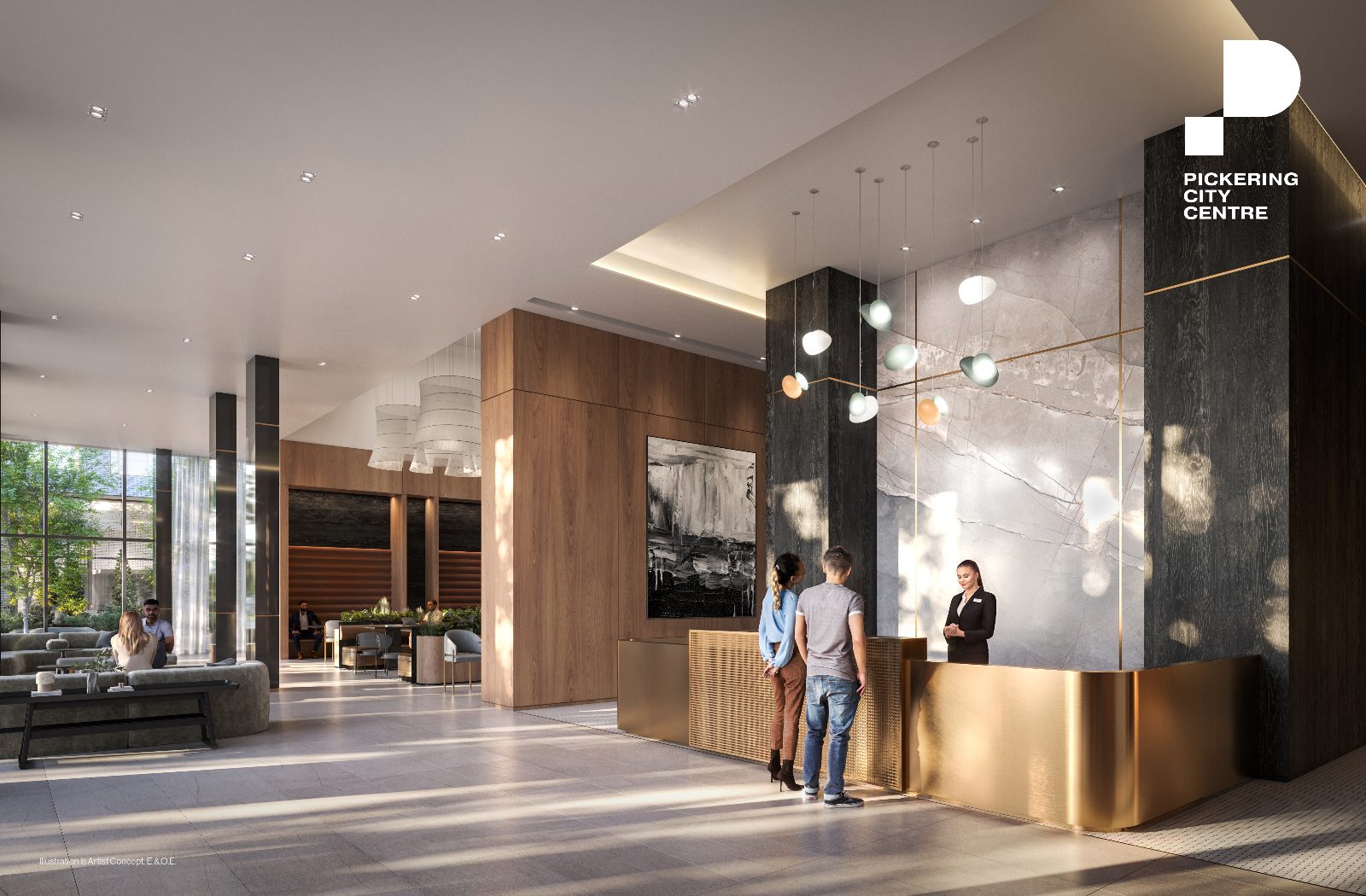 Grand lobby with 24-hour concierge