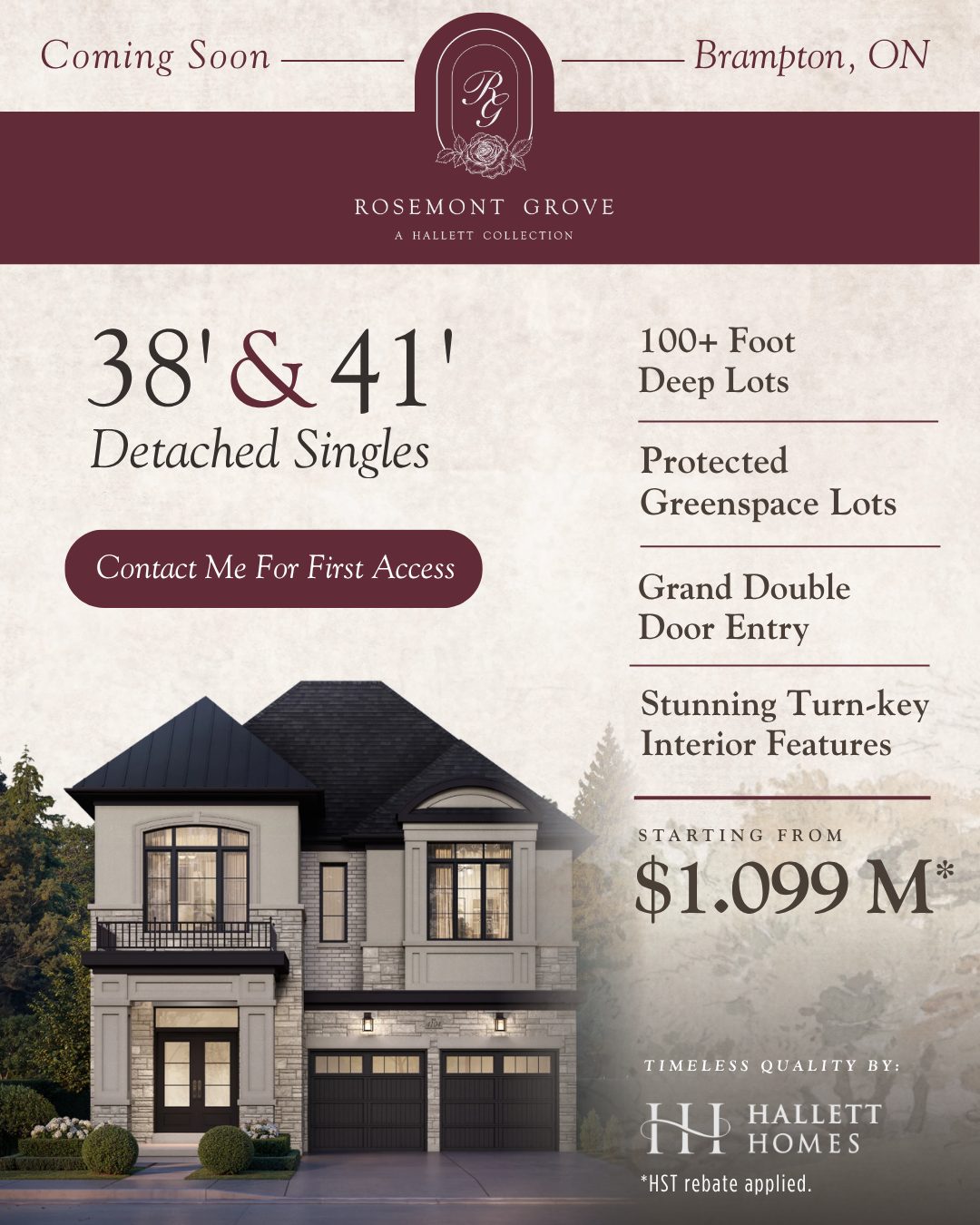 Rosemont Grove home features overview