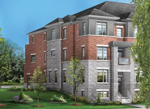Siena 2E-SP corner townhome, Elevation 3 flankage view