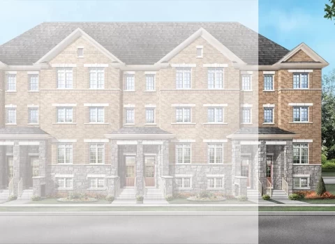 Siena 4E end townhome, Elevation 1