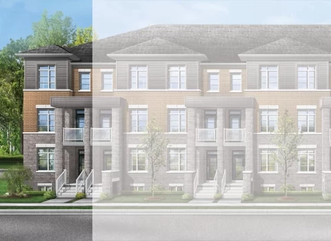 Siena 6E end townhome, Elevation 3