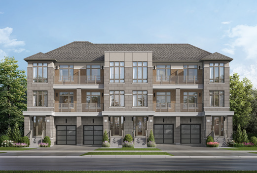 Townhome block rendering at Thornhill Trails