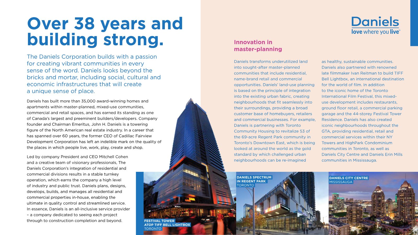 The Daniels Corporation — over 38 years and building strong