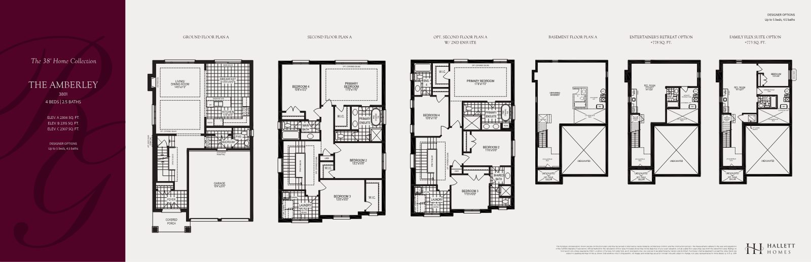 The Amberley floor plan, 38' collection