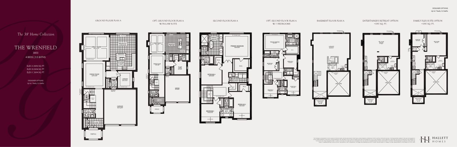 The Wrenfield floor plan, 38' collection