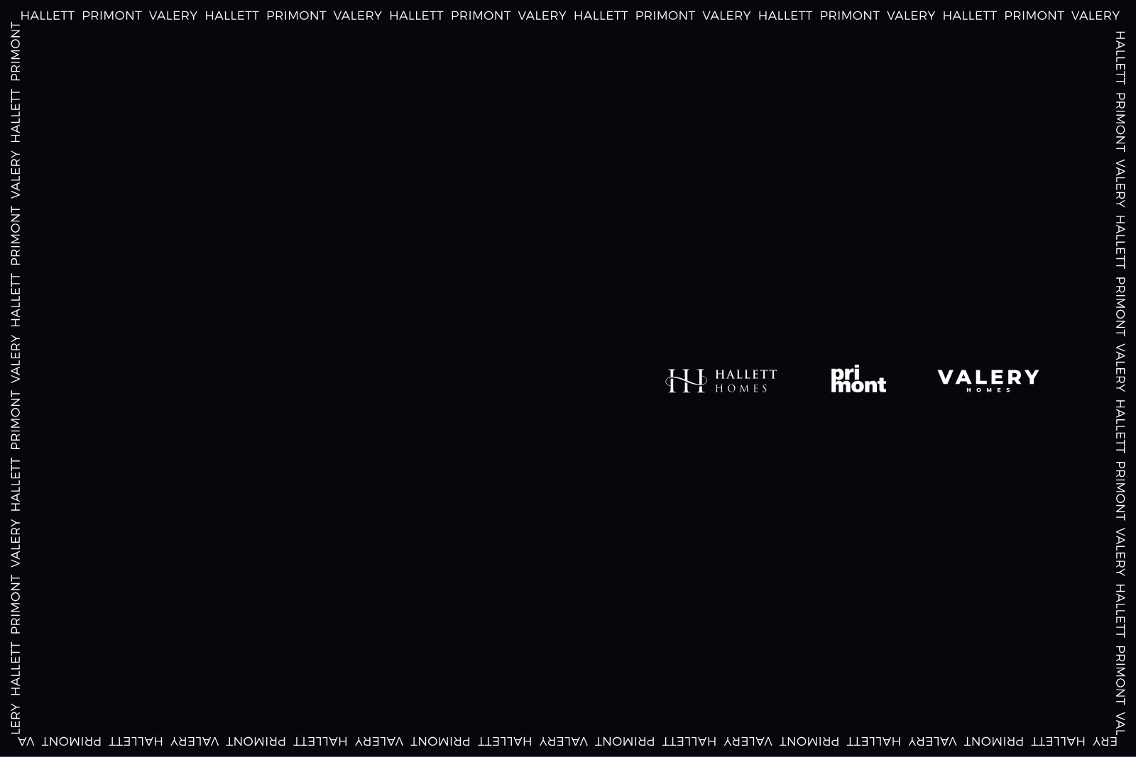 Hallett Homes, Primont and Valery Homes logos