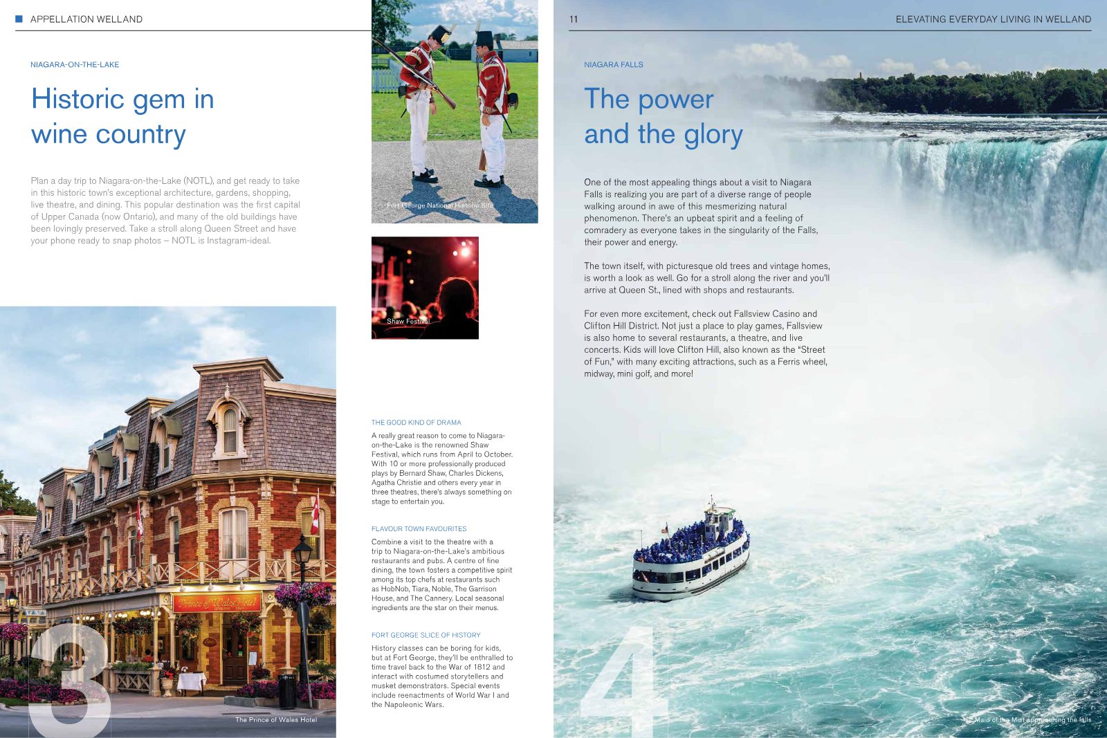 Niagara-on-the-Lake's Prince of Wales Hotel and Maid of the Mist at Niagara Falls