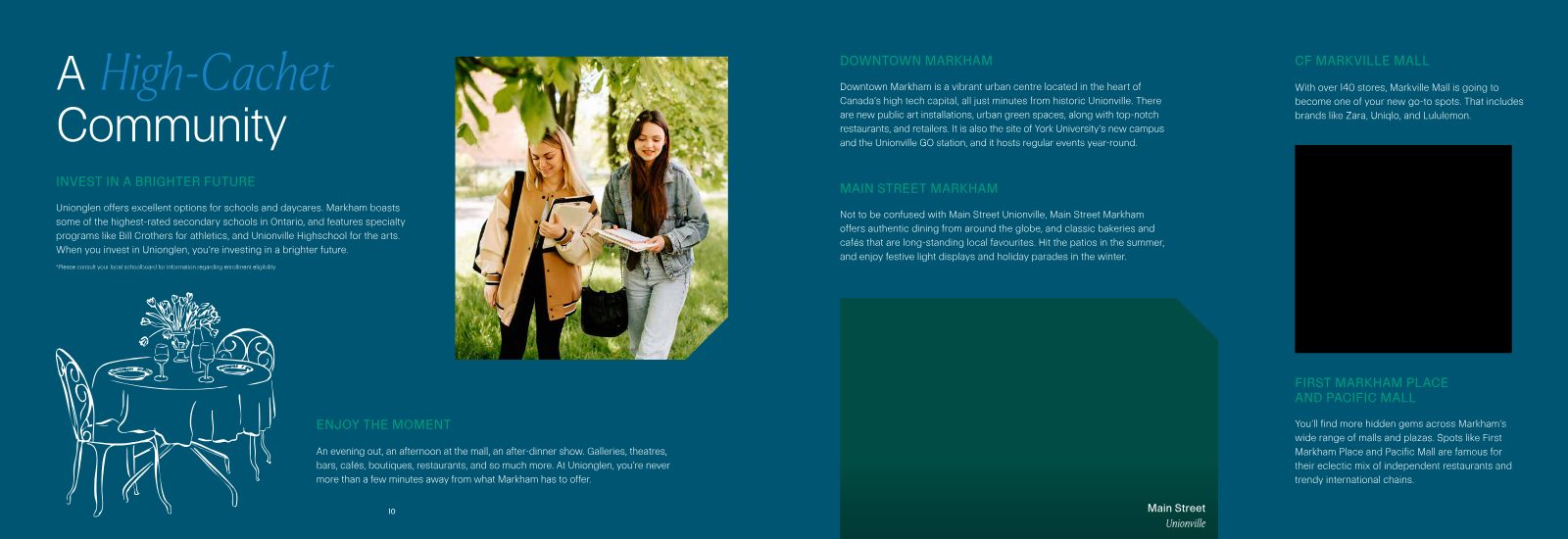 A High-Cachet Community — Markham schools, Downtown Markham, Main Street Unionville and CF Markville Mall