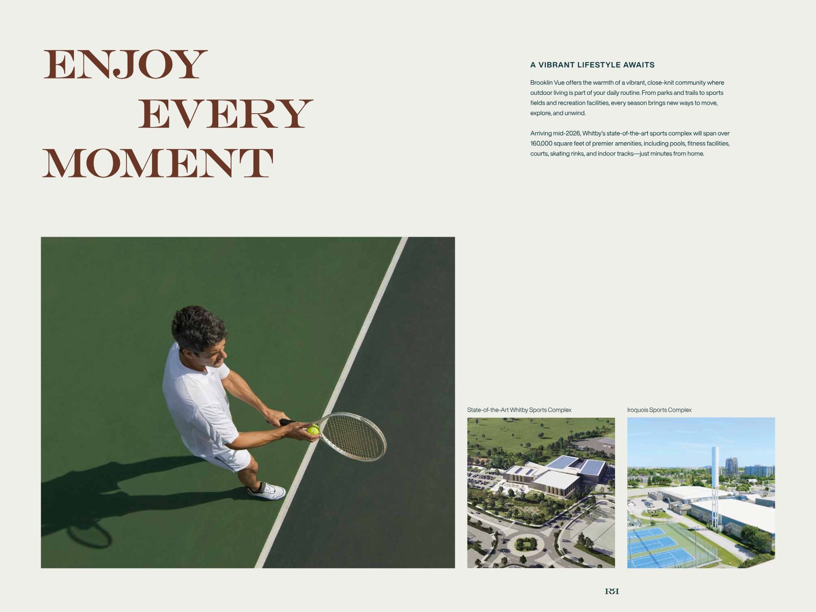 Tennis and recreation lifestyle near Brooklin Vue