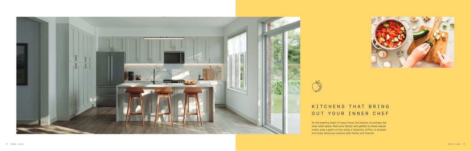 Upgraded kitchen with island and premium finishes
