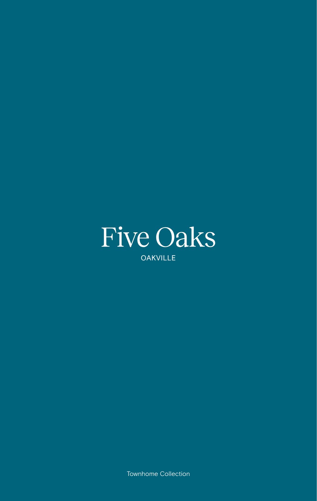 Five Oaks townhomes brochure cover