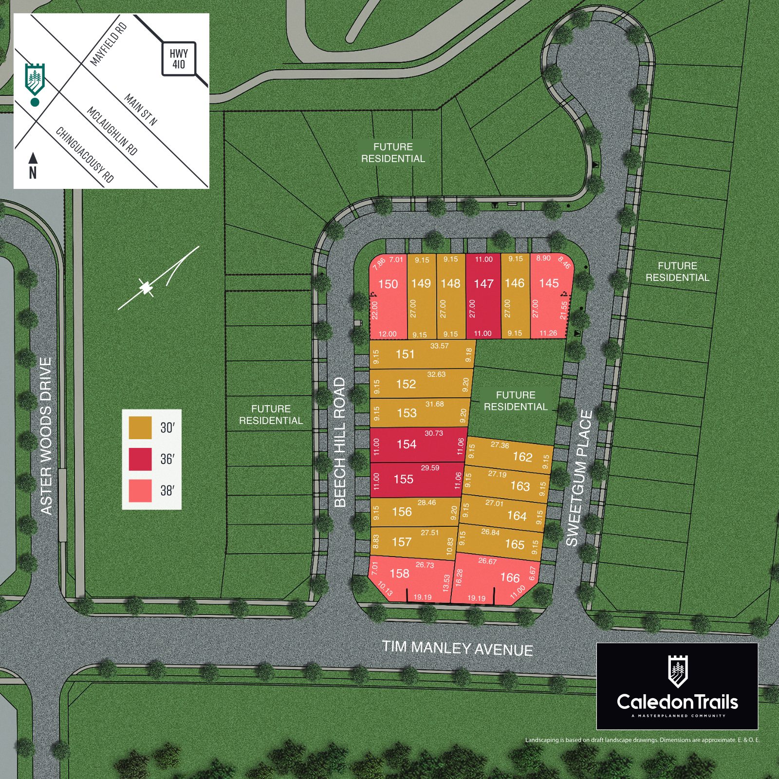 Caledon Trails Phase 1C site plan