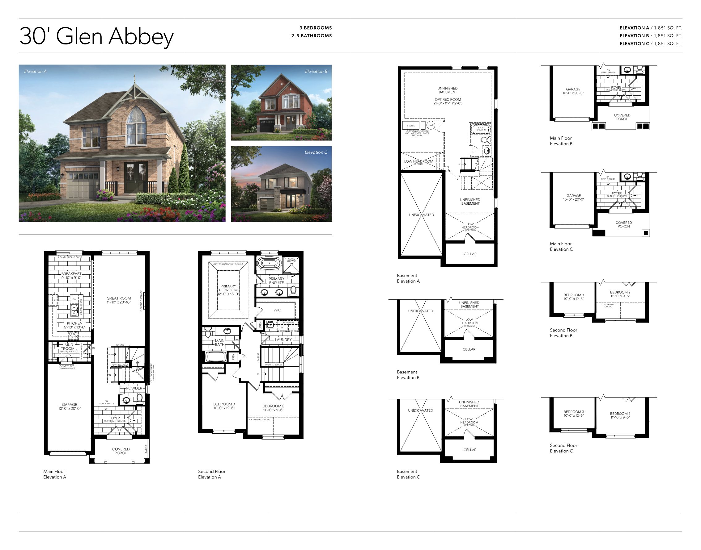 30 foot home floor plan and elevation