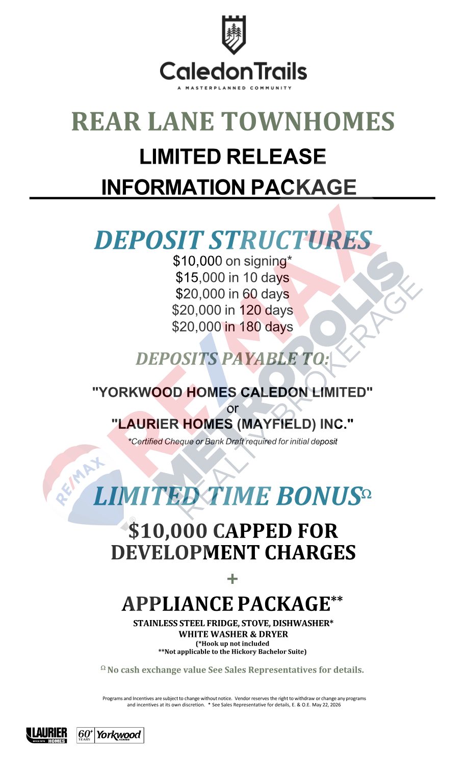 Caledon Trails townhome client information package