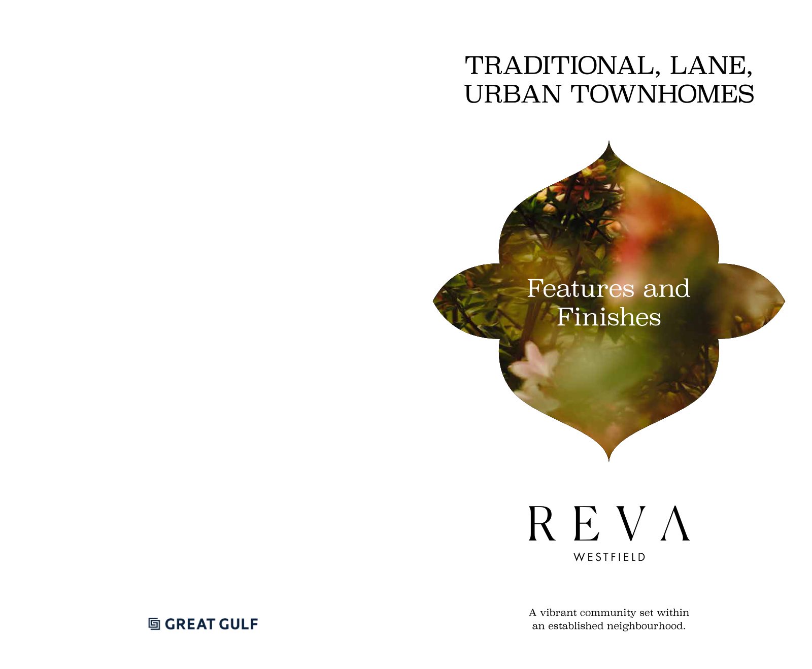 Urban Towns finishes and features
