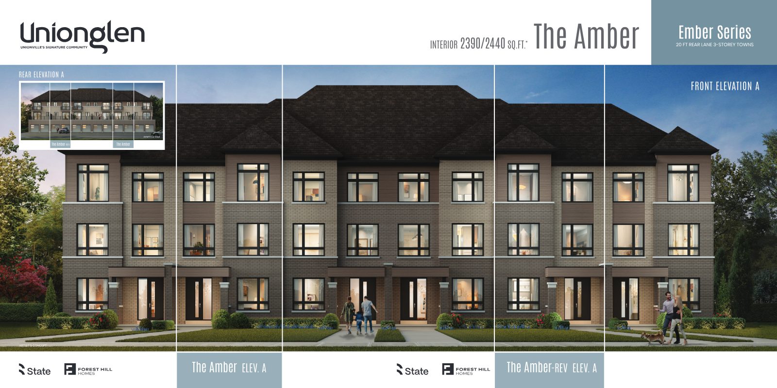 Unionglen townhome floor plan, page 1