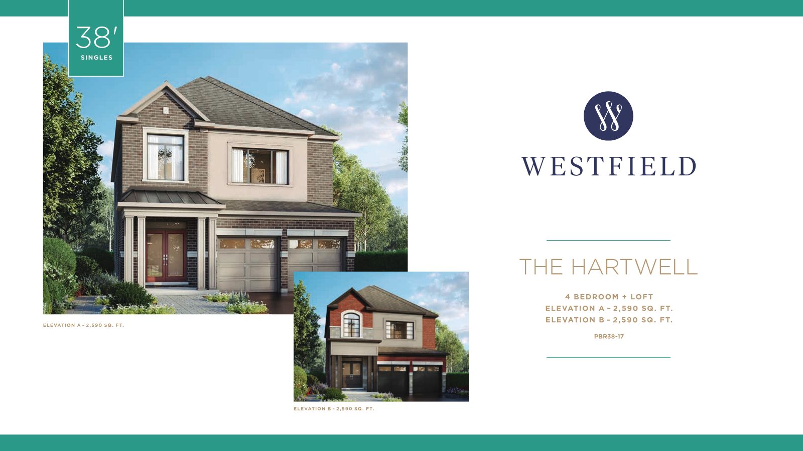 The Hartwell 38' single-detached home