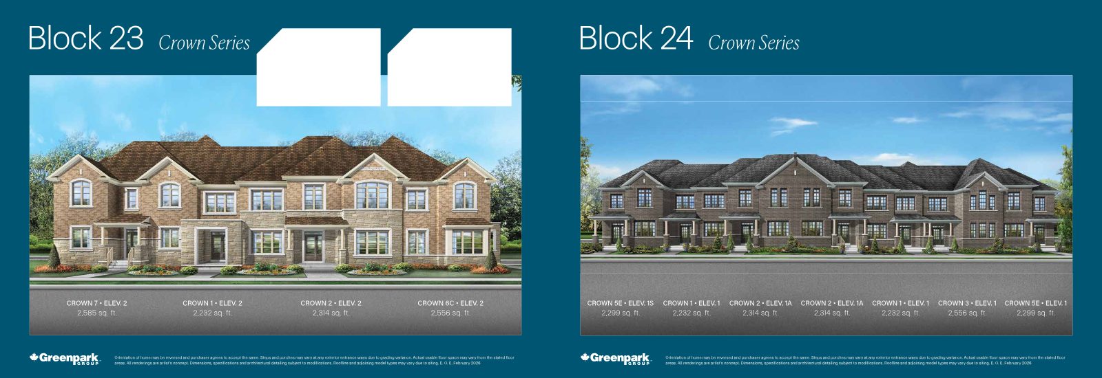 Unionglen townhome floor plan, page 1