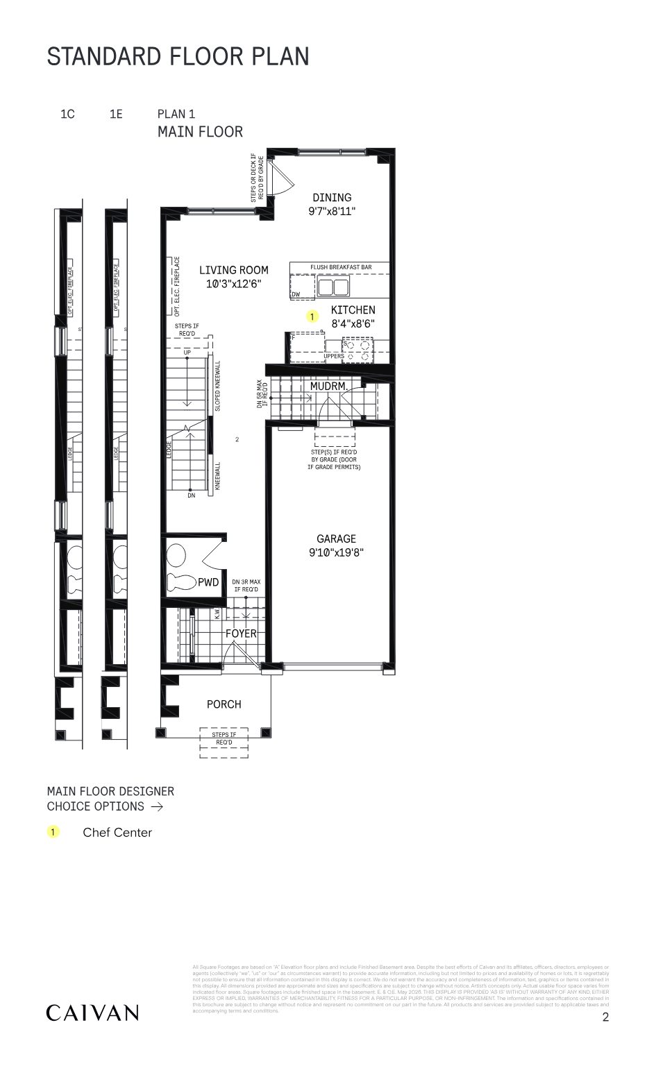 The Perfect Townhome floor plan page