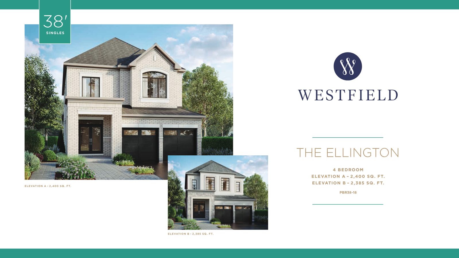 The Ellington 38' single-detached home