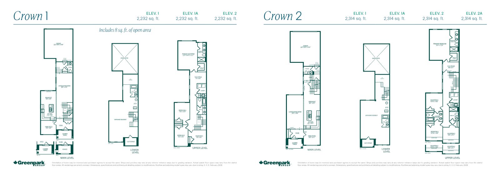 Unionglen townhome floor plan, page 5