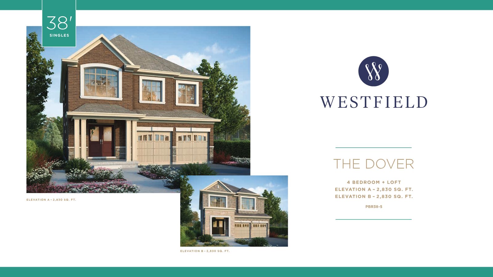 The Dover 38' single-detached home