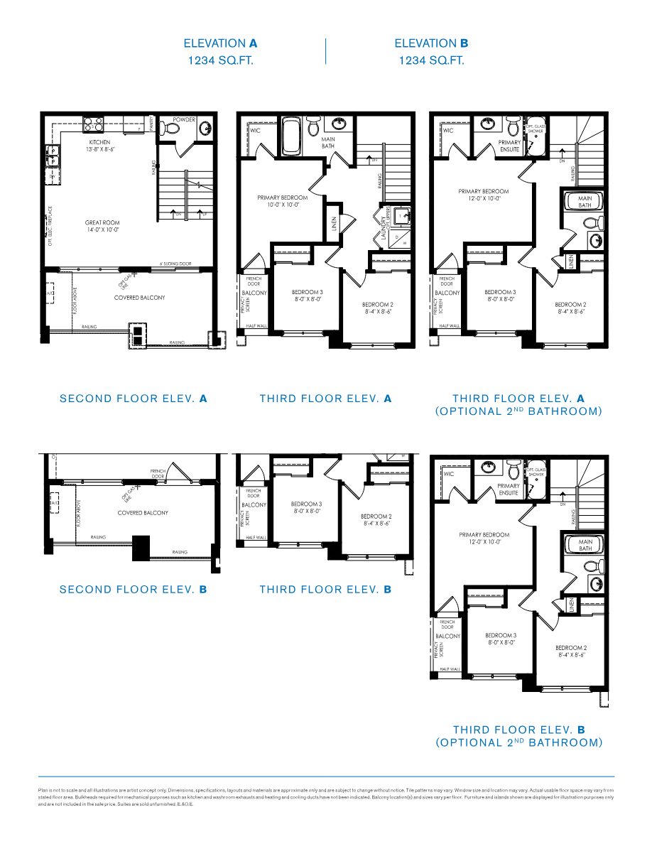 Detailed floor plan for an Appellation home