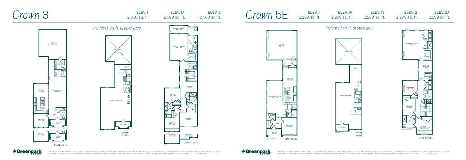 Unionglen townhome floor plan, page 6