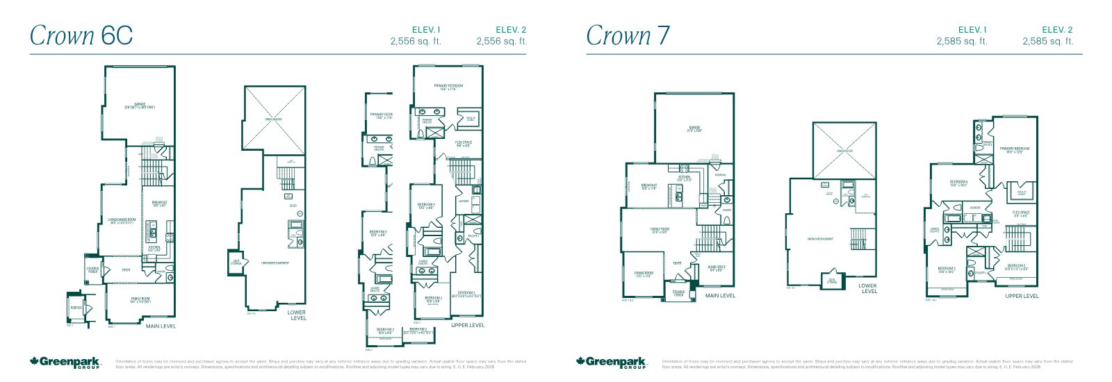 Unionglen townhome floor plan, page 7