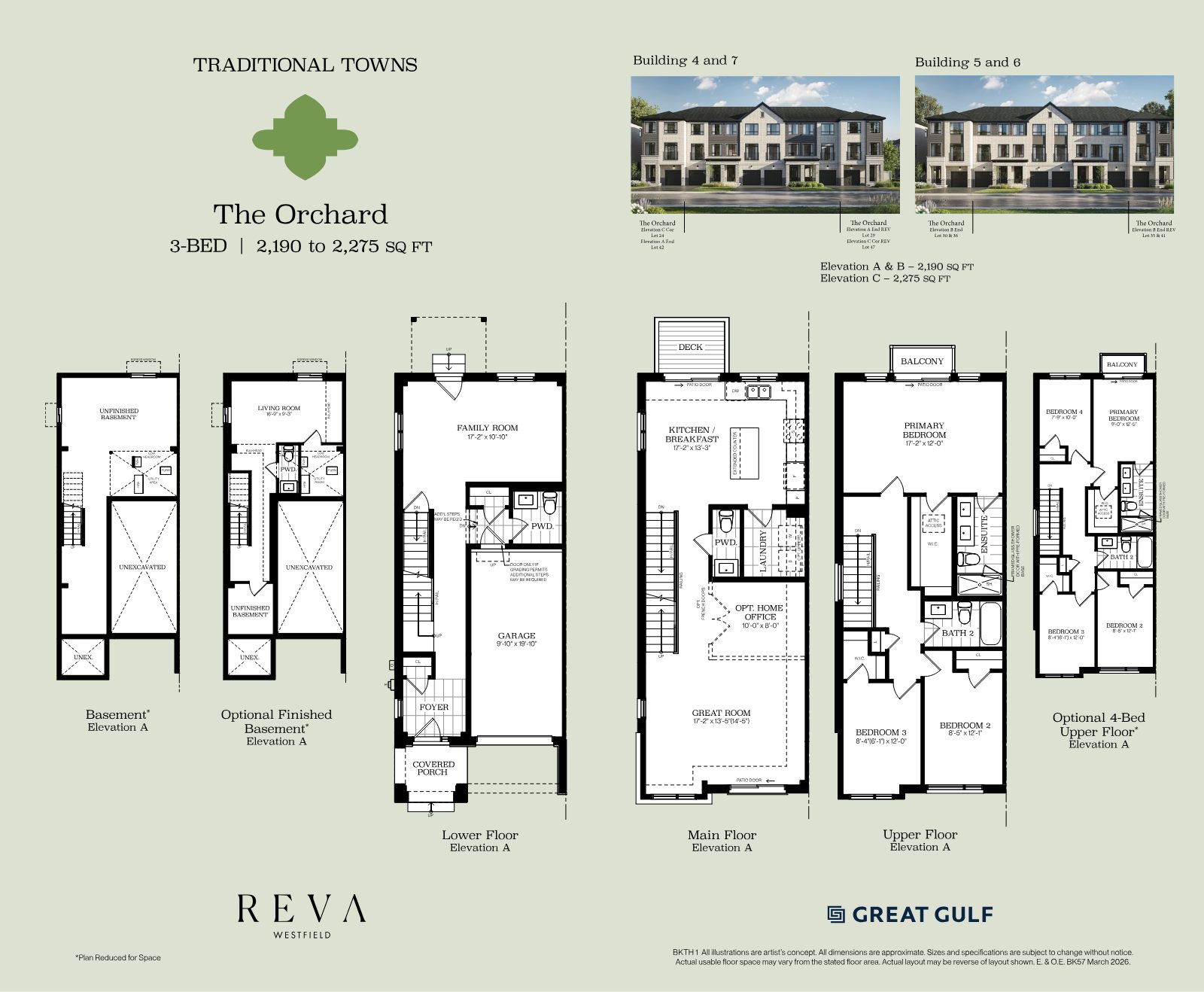 Traditional Towns floorplan layout