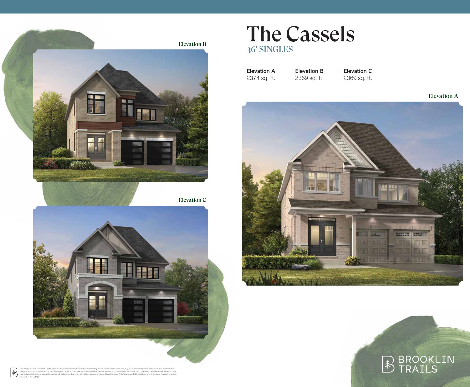 Brooklin Trails bungalow collection brochure page