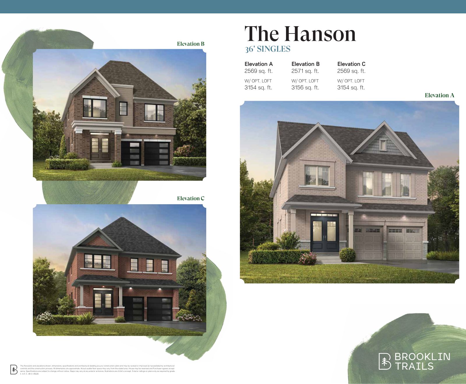 Brooklin Trails bungalow collection brochure page