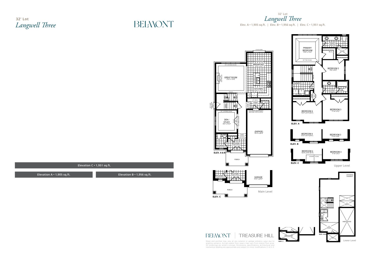 Langwell Three 32-foot home renderings and floorplan