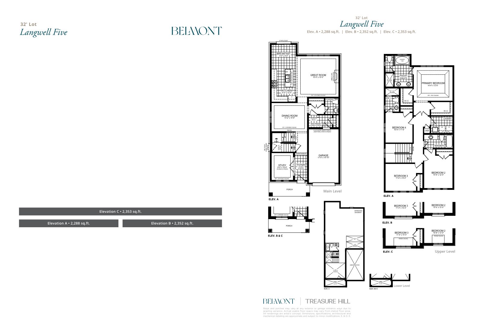 Langwell Five 32-foot home renderings and floorplan