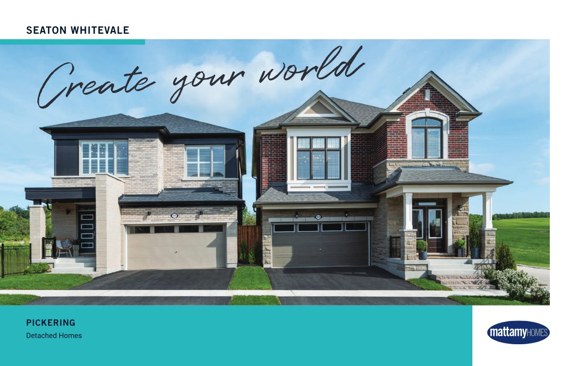 Seaton Whitevale detached homes in Pickering by Mattamy Homes