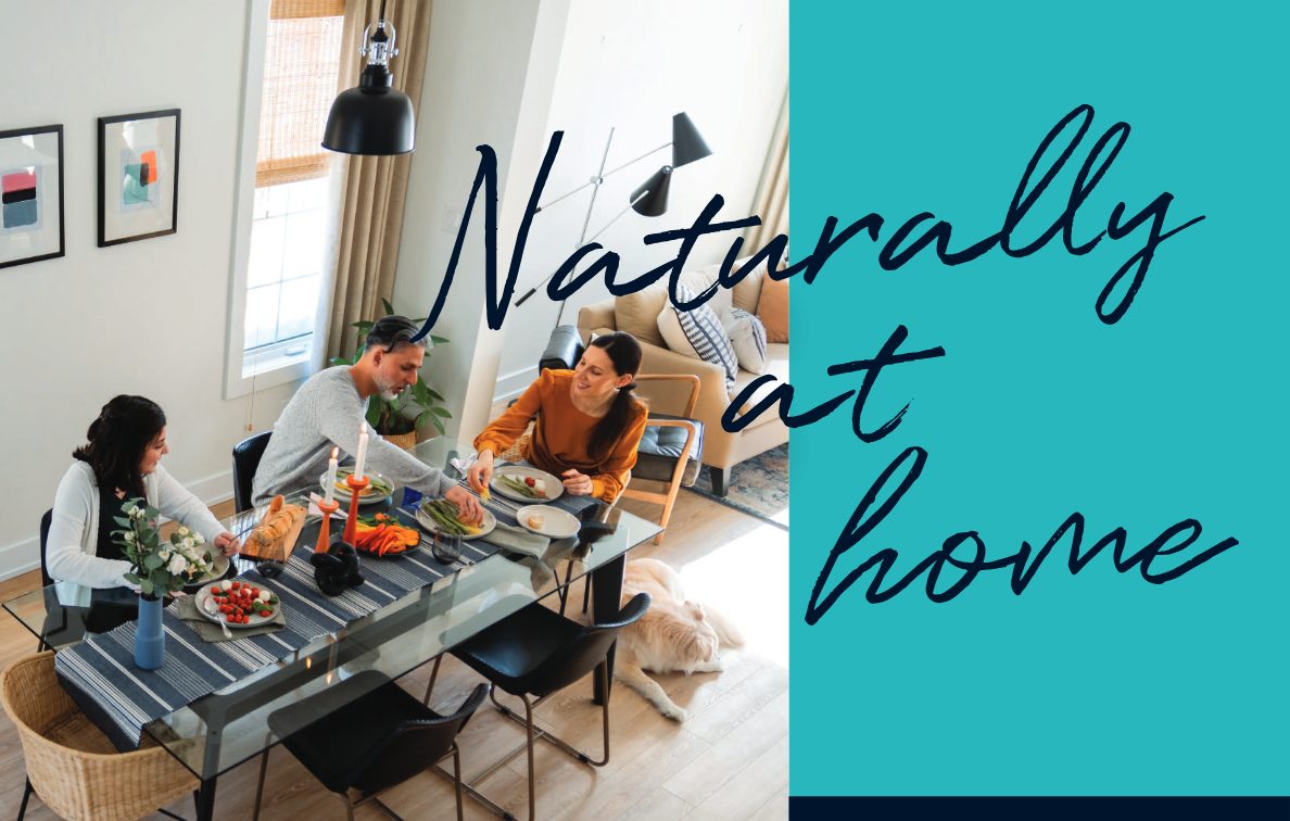 Family dining together in a Mattamy home