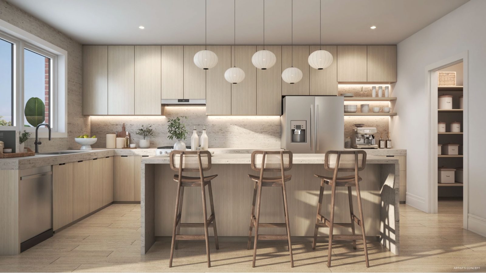 Unionglen townhome exterior rendering, artist's concept 1
