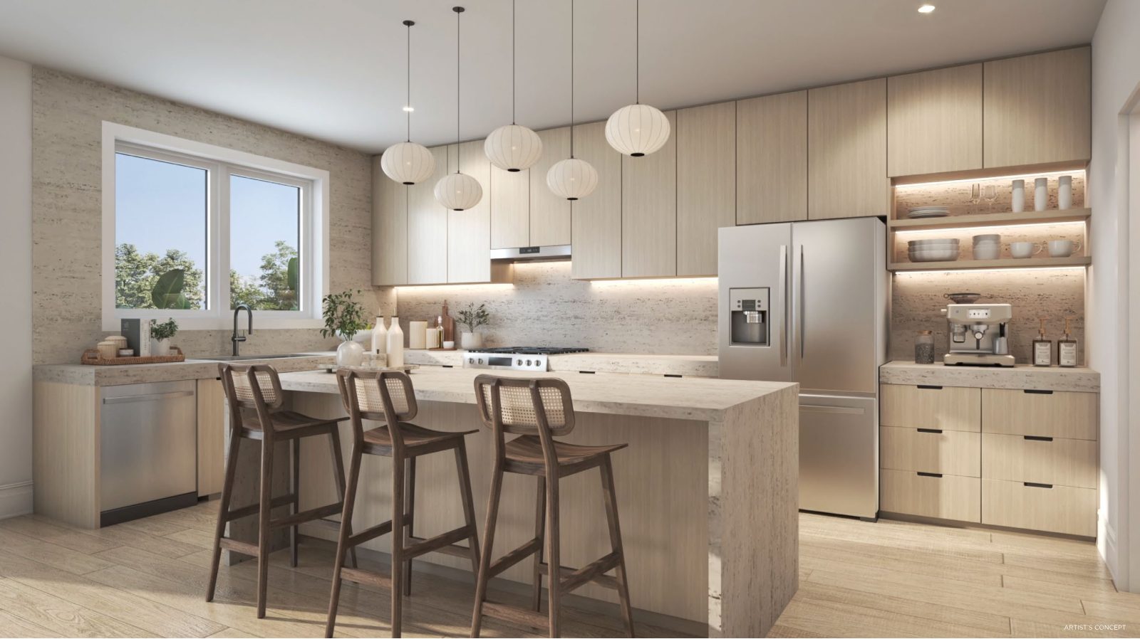 Unionglen townhome exterior rendering, artist's concept 2