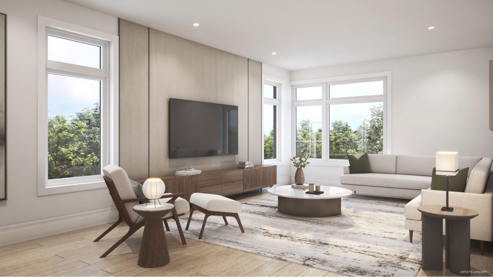 Unionglen townhome exterior rendering, artist's concept 4