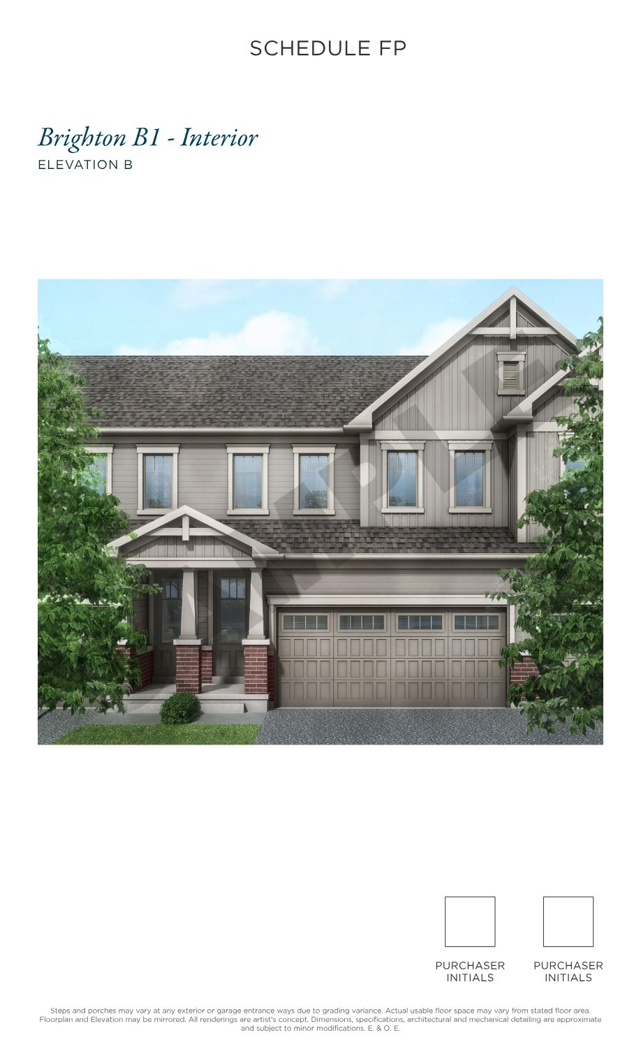 Brighton townhome exterior rendering