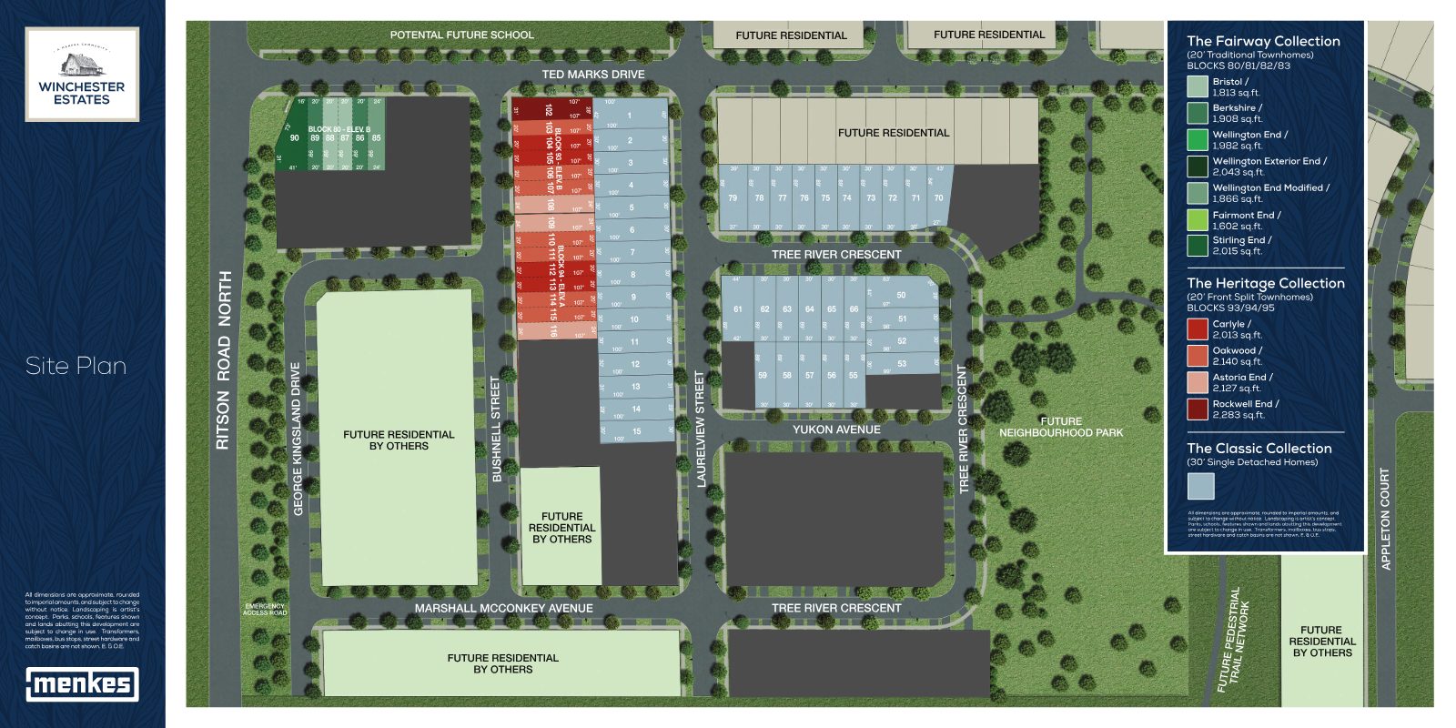 Winchester Estates community site plan