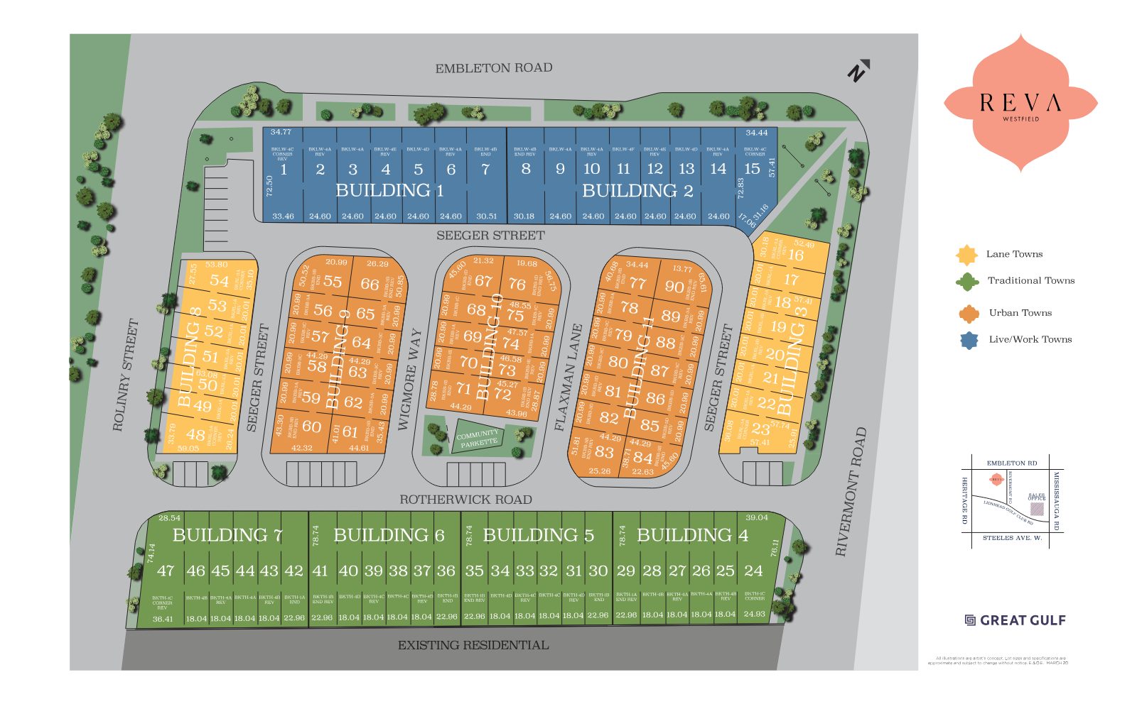 Reva at Westfield site plan