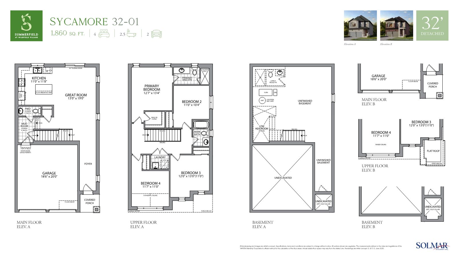 32 foot freehold detached floor plan