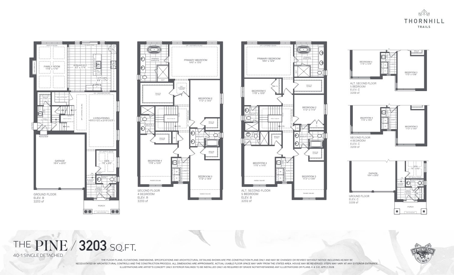 Thornhill Trails detached floor plan page 3