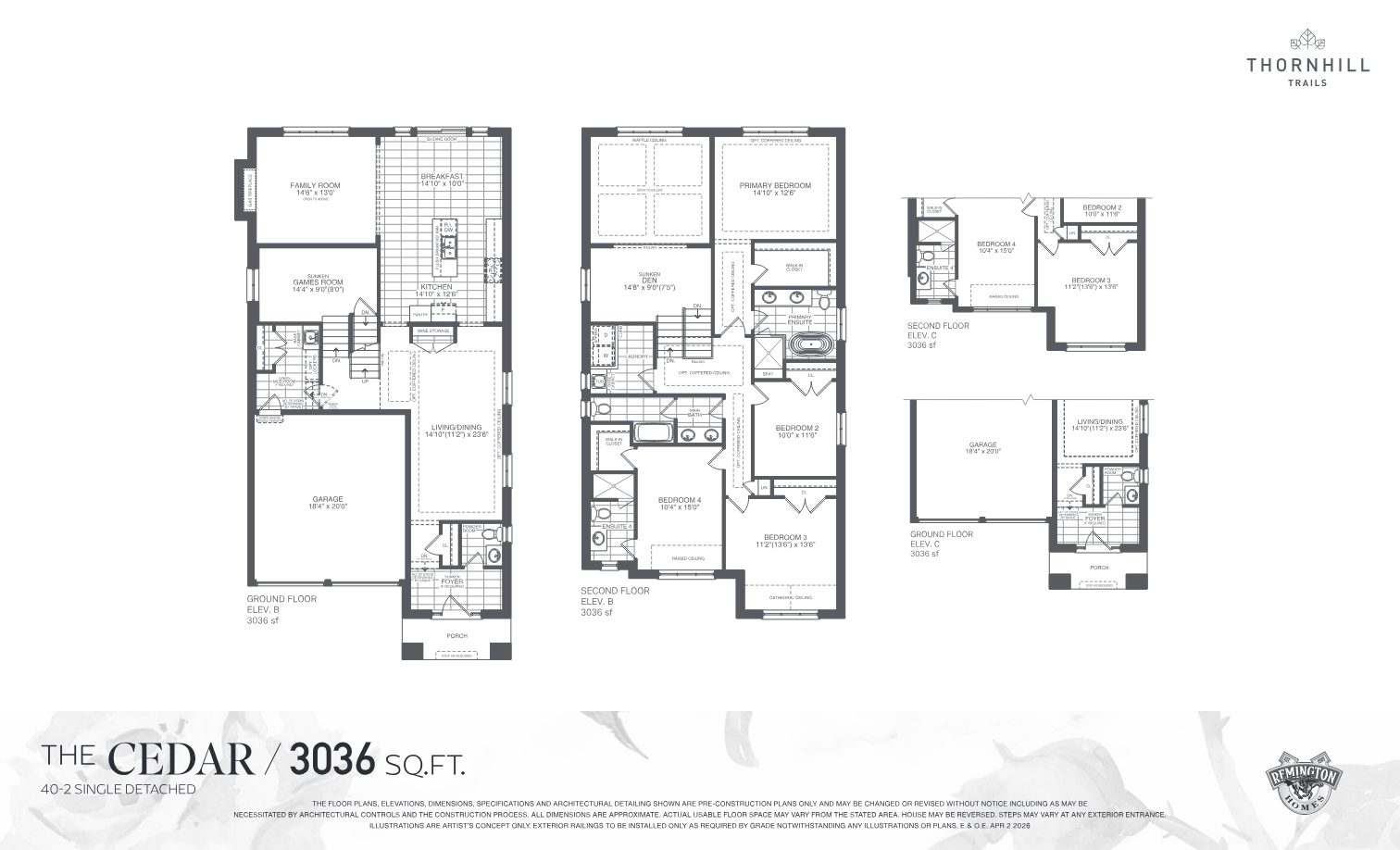 Thornhill Trails detached floor plan page 6